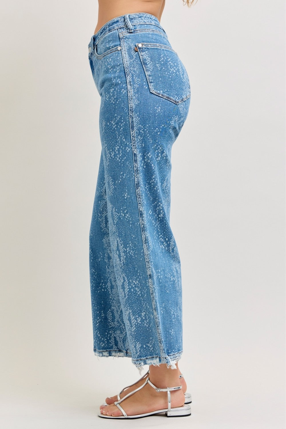 Judy Blue High Rise Ankle Wide Leg Jeans