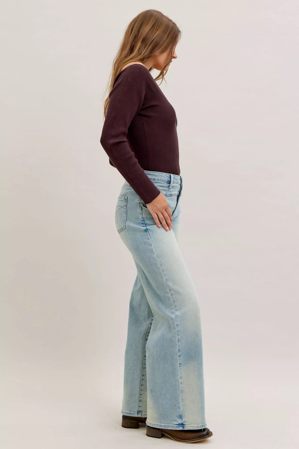 Judy Blue High Waist Column Straight Jeans 881044