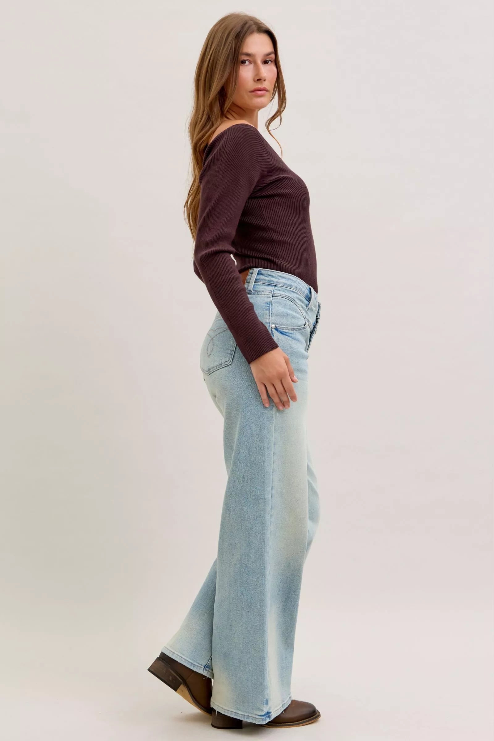 Judy Blue High Waist Column Straight Jeans 881044