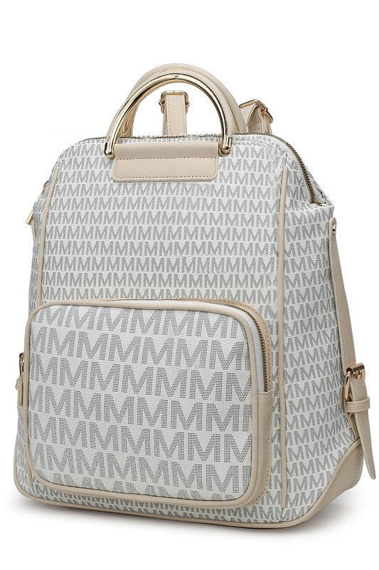 MKF Collection June Printed Women's Backpack White One Size