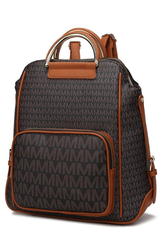 MKF Collection June Printed Women's Backpack Brown One Size