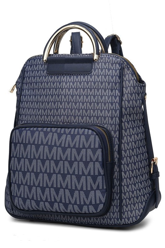 MKF Collection June Printed Women's Backpack Navy One Size