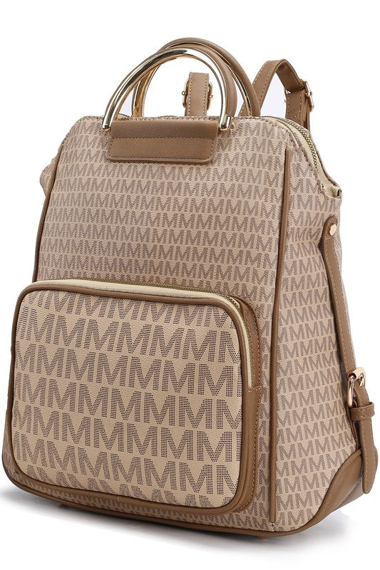 MKF Collection June Printed Women's Backpack Beige One Size