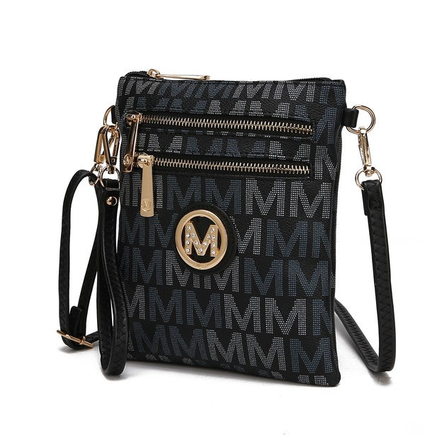 MKF Gaia Milan M Signature Crossbody by Mia K Black One Size