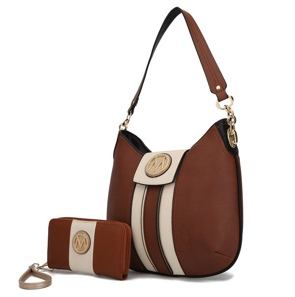 MKF Torri Hobo Bag with Wallet by Mia K. Cognac One Size