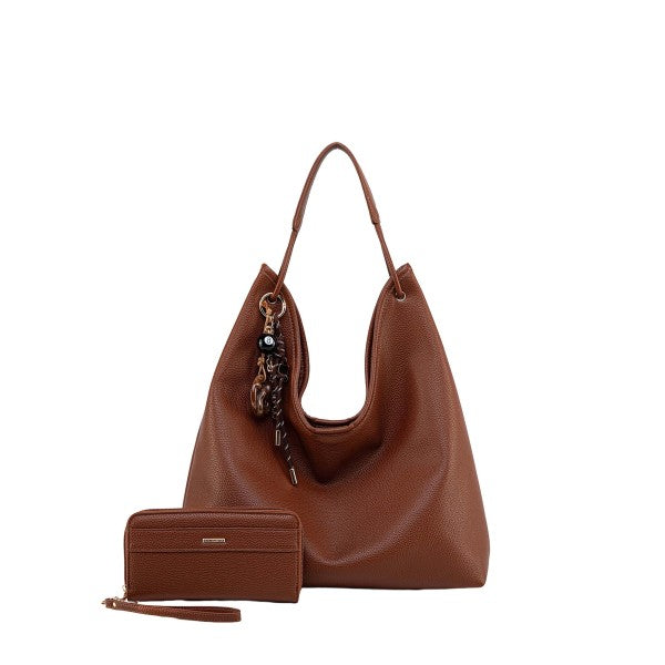 MKF Eloa Hobo Bag with Wallet- 2-piece set Cognac One Size