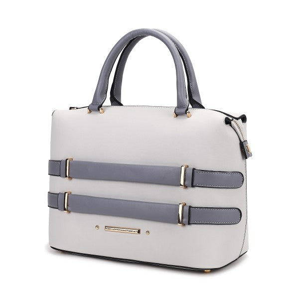 MKF Leila Color Block Tote Bag by Mia K Grey Charcoal One Size