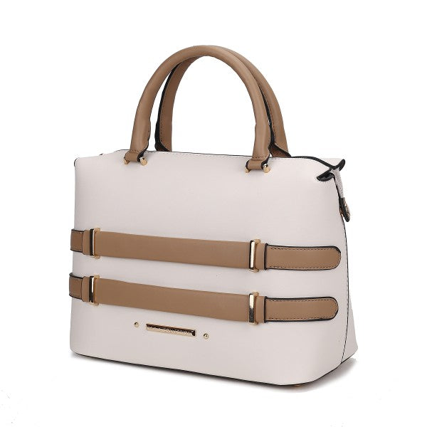MKF Leila Color Block Tote Bag by Mia K Beige One Size