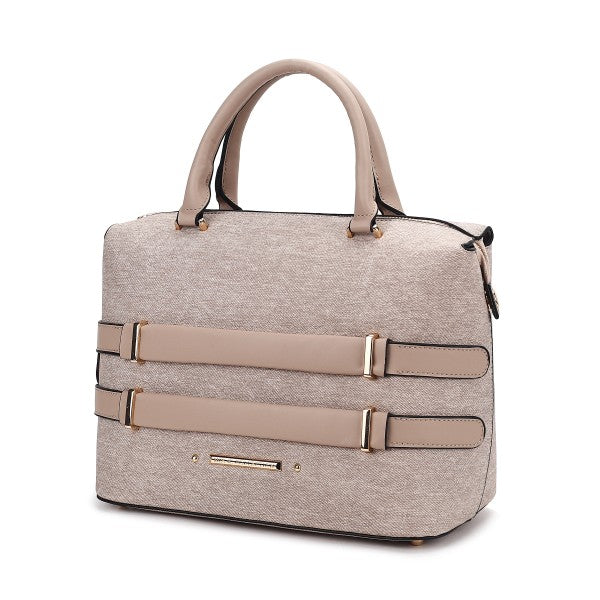 MKF Leila Color Block Tote Bag by Mia K Taupe One Size