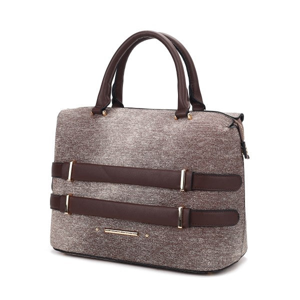 MKF Leila Color Block Tote Bag by Mia K Coffee One Size