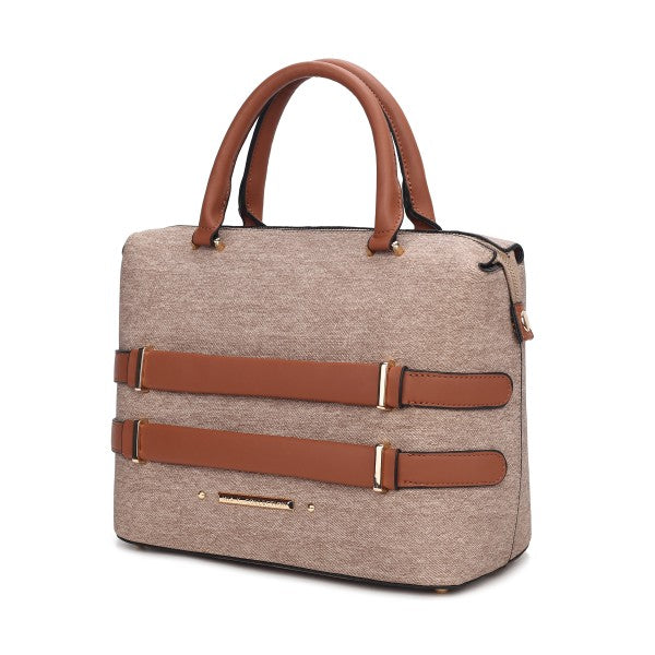 MKF Leila Color Block Tote Bag by Mia K Brown One Size