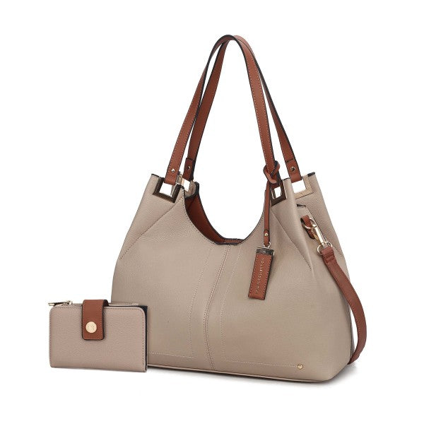 MKF Estelle Shoulder Bag by Mia K Taupe One Size