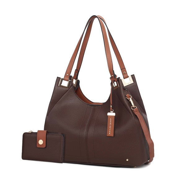 MKF Estelle Shoulder Bag by Mia K Coffee One Size