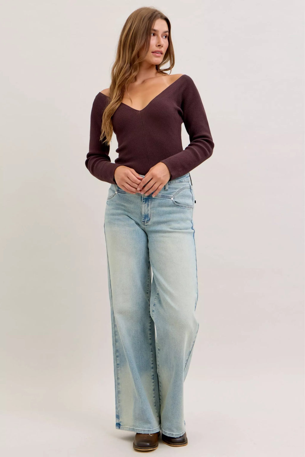 Judy Blue High Waist Column Straight Jeans 881044
