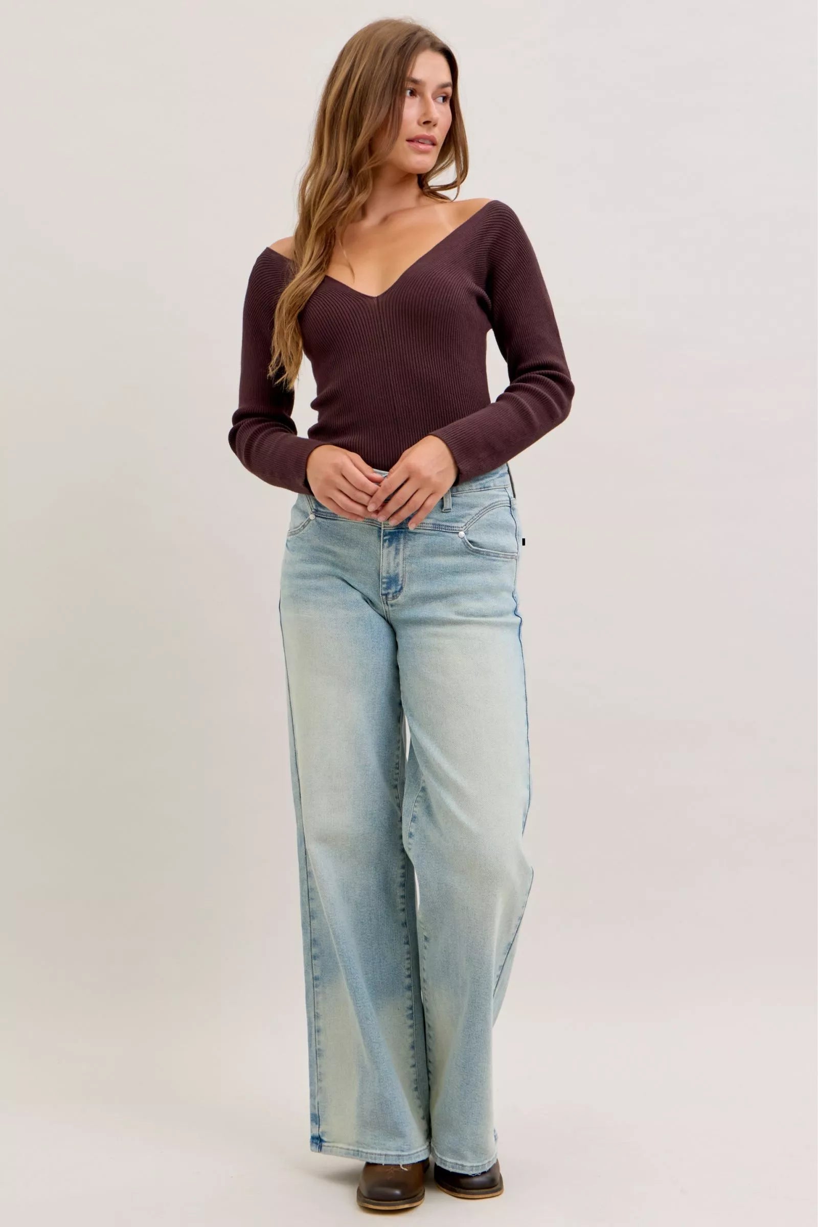Judy Blue High Waist Column Straight Jeans
