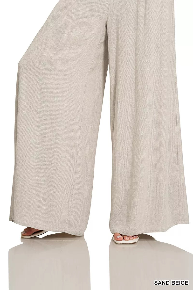 Zenana Smocked Waistband Wide Leg Lounge Pants