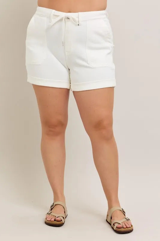 Judy Blue Plus Size High Waist Cuff Denim Shorts