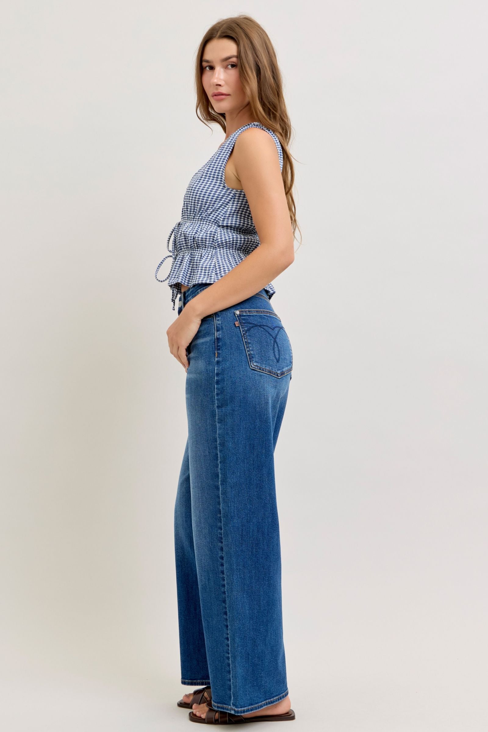 Judy Blue High Waist Wilhelmina Baggy Denim Jeans 82689