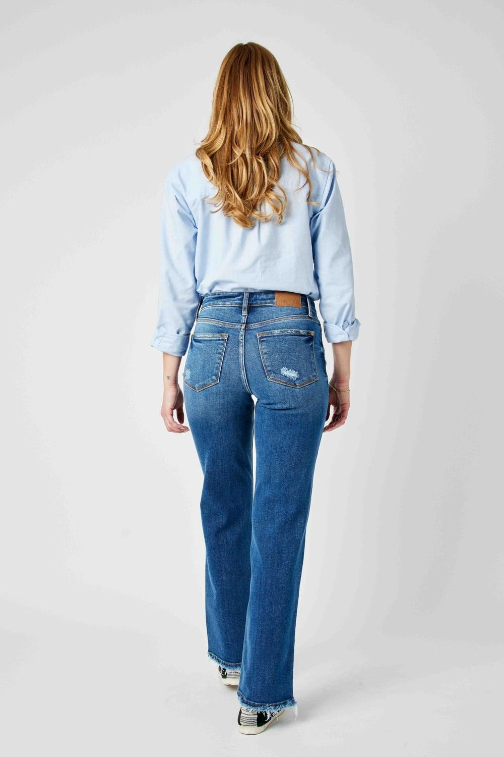 Judy Blue Mid Rise Dad Denim Jeans 82605