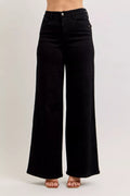 Judy Blue High-Waisted Wide Leg Jeans BK
