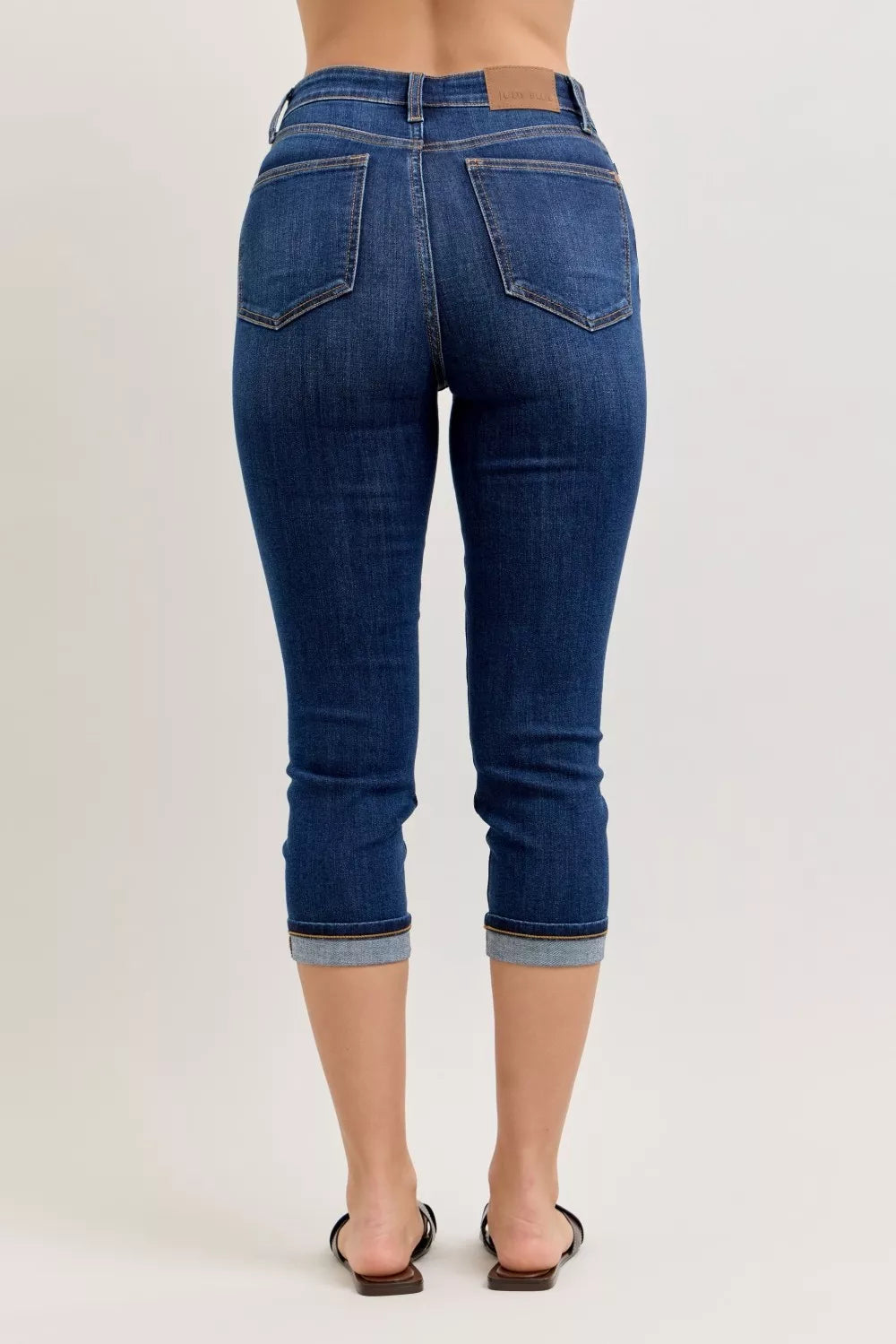 Judy Blue High Waist Capri Jeans with Single Cuff
