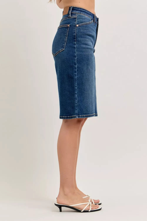 Judy Blue High Waist Bermuda Denim Shorts