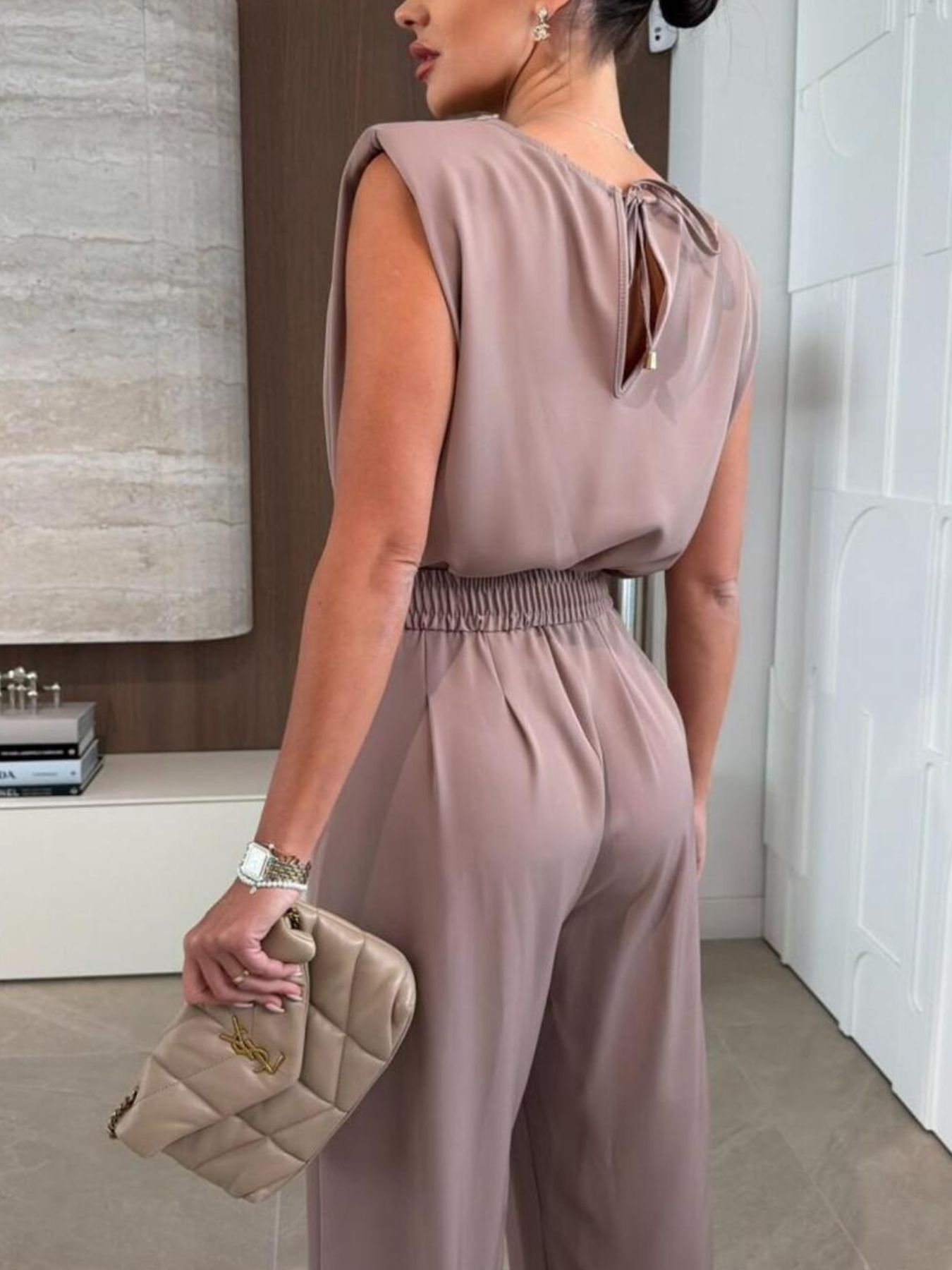 Sleeveless Wide Leg Jumpsuit