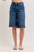 Judy Blue High Waist Bermuda Denim Shorts DK